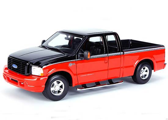1:18 Scale Black /Orange MaiSto Diecast Ford Pickup F-350 Model