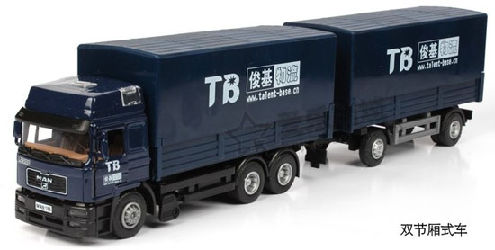 1: 40 Scale Man Kids Blue Diecast Containers Truck Toy