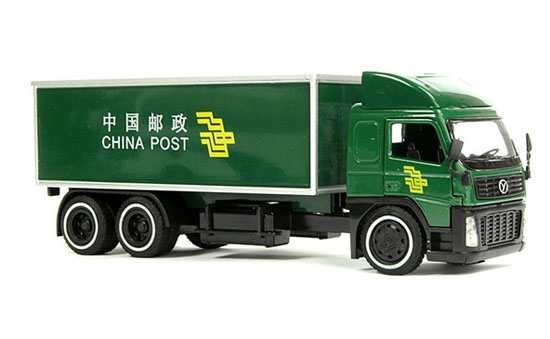 Kids Green Pull-Back Function China Post Container Truck Toy