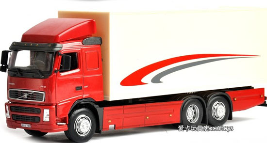Red-White 1:50 Scale Cararama Diecast Container Truck Model