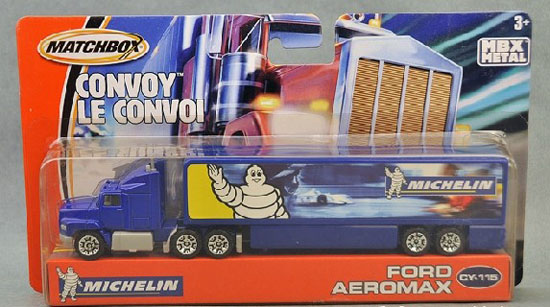1:87 Scale Blue MATCH BOX Michelin Diecast Container Truck