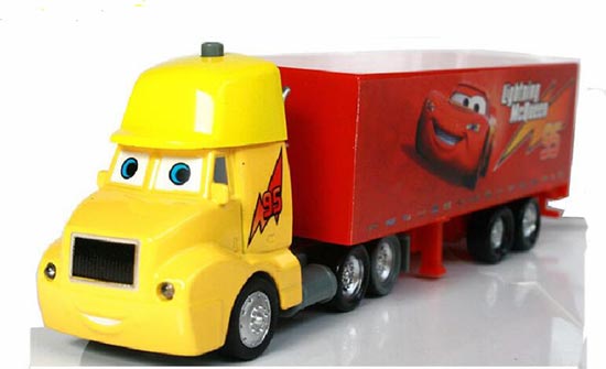 Kids Red-White Light And Sound Functions McQueen Container Truck