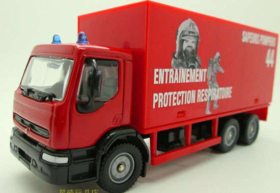 1:50 Scale Red Fire Fighting Diecast Box Truck Model