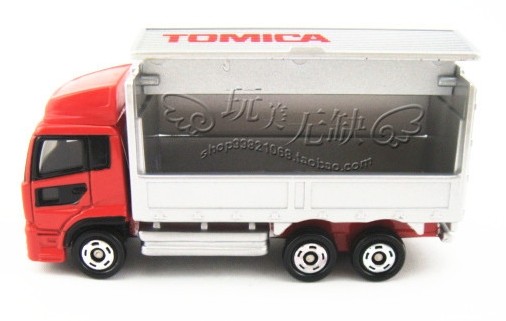 Silver-Red Mini Scale TOMICA Kids Diecast Container Truck Toy