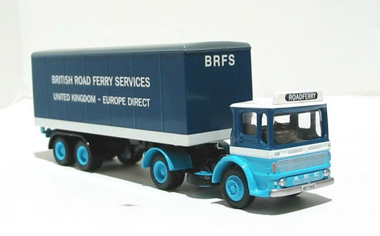 Blue 1:76 Scale EFE Brand Diecast Containers Truck Model