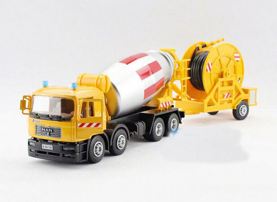 1:40 Scale Kids Yellow Diecast MAN Concrete Mixer Truck Toy