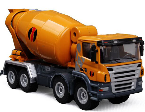 Yellow / White 1:50 Scale Kids Diecast Concrete Mixer Truck Toy