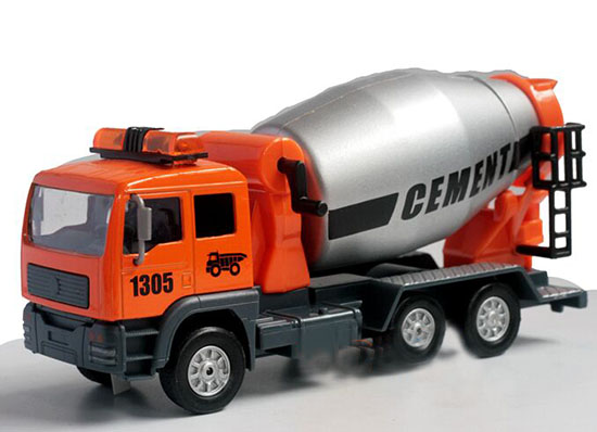 Yellow / Orange 1:32 Scale Diecast Concrete Mixer Truck Toy