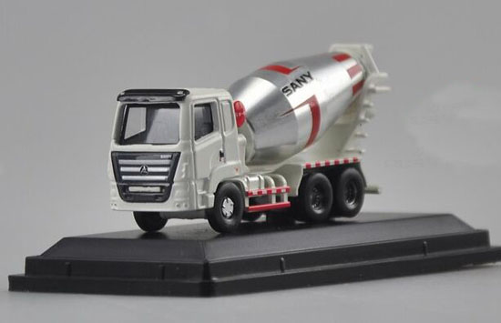 White Mini Scale Diecast SANY Concrete Mixer Truck Model