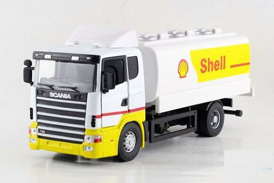 1:43 Scale Kids White-Yellow SCANIA Diecast Oil Tank Truck Toy