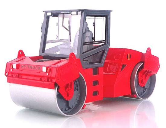 Kids Red 1:25 Scale Diecast Tandem Road Roller Toy