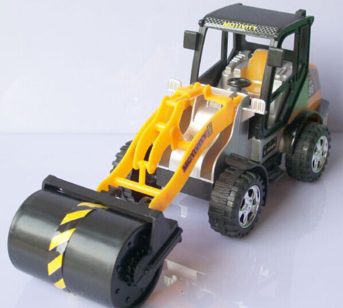 Yellow-Black Kids Plastics Single Drum Road Roller Toy