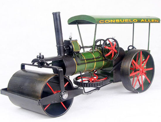 Green Large Scale Tinplate Vintage Road Roller Model