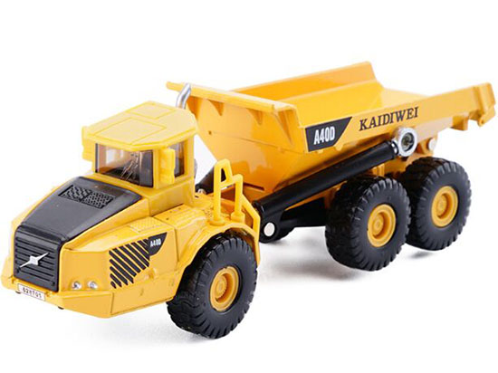 Kids Yellow 1:87 Scale Diecast Volvo Dump Tip Truck Toy