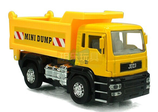 Kids Yellow Mini Scale Diecast Dump Tip Truck Toy